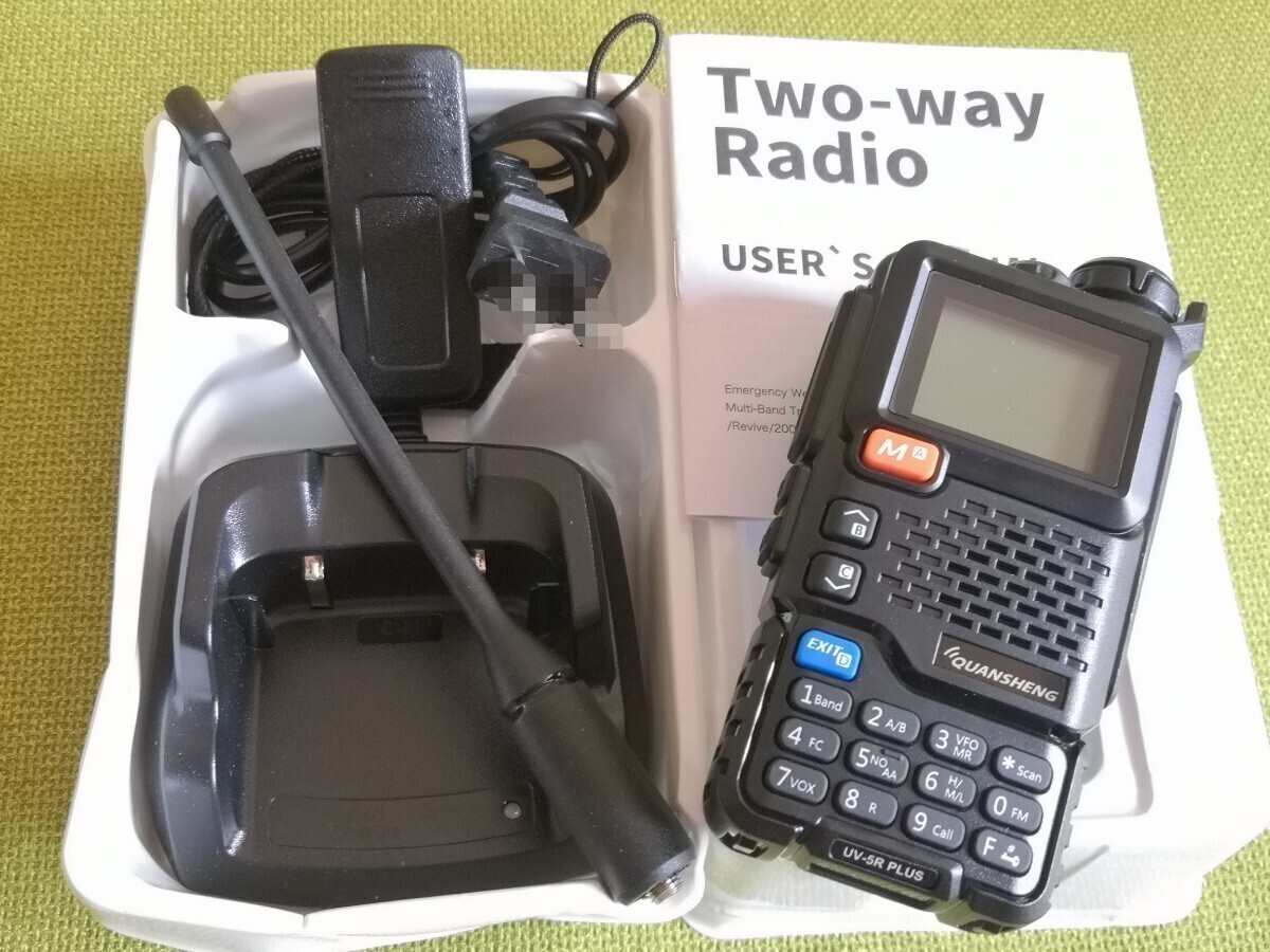 【防災無線受信】広帯域受信機 UV-5R PLUS 新品 防災波メモリ登録済 スペアナ機能 日本語簡易取説 (UV-K5上位機) ロングアンテナセット_画像3