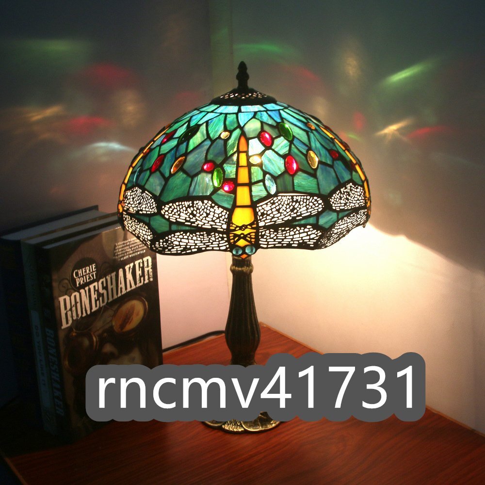 「81SHOP」 テーブルスタンド ステンドランプ ステンドグラス 花柄 レトロな雰囲気 ティファニー ランプ 照明 室内装飾_画像2
