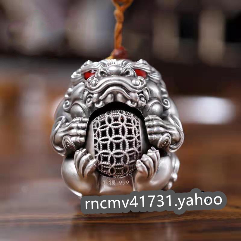 貔貅足銀999ペンダント持ち物アクセサリー置物(銀製)｜売買され