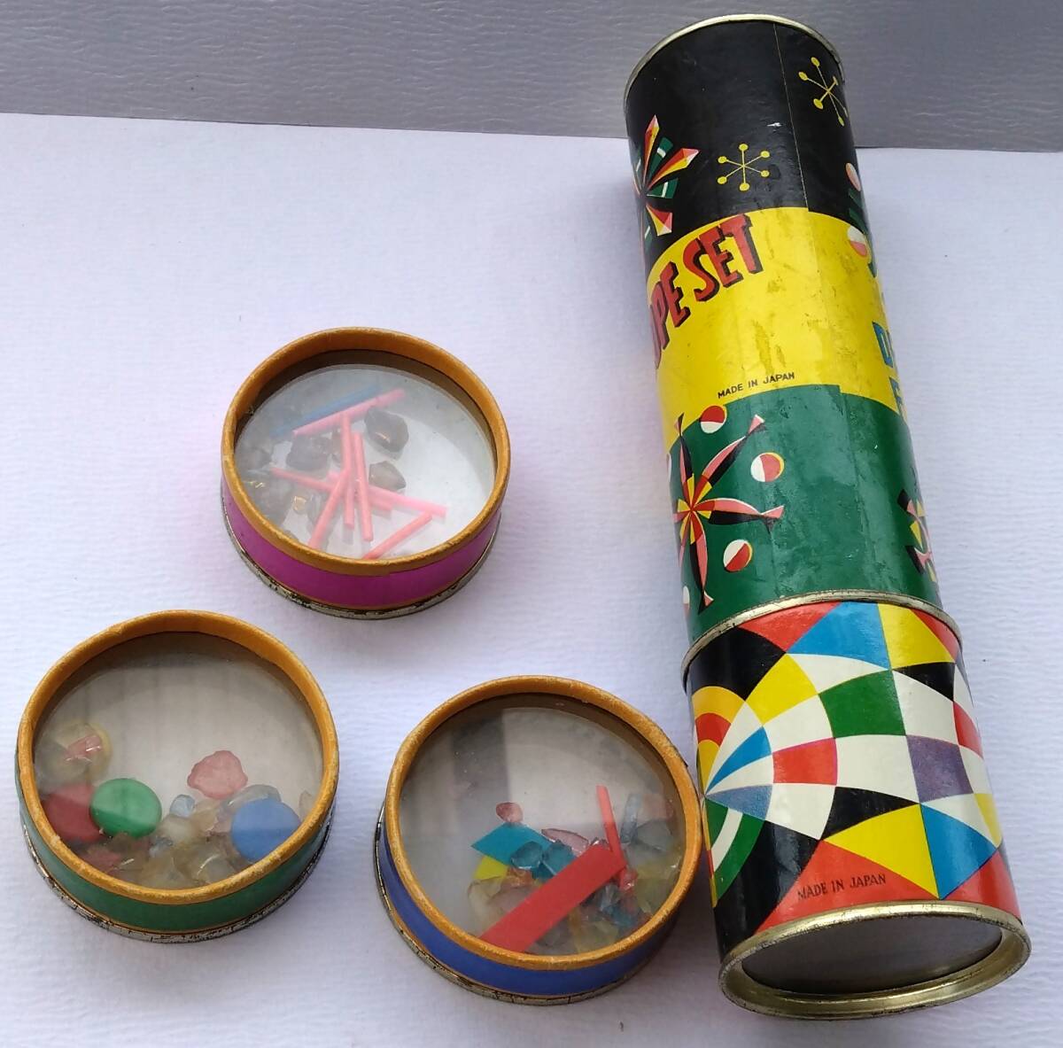 万華鏡　輸出用　玩具　Japan　希少　コレクション　カレイドスコープ　kaleidoscope set　古い万華鏡　雑貨_Japan　汚れあります