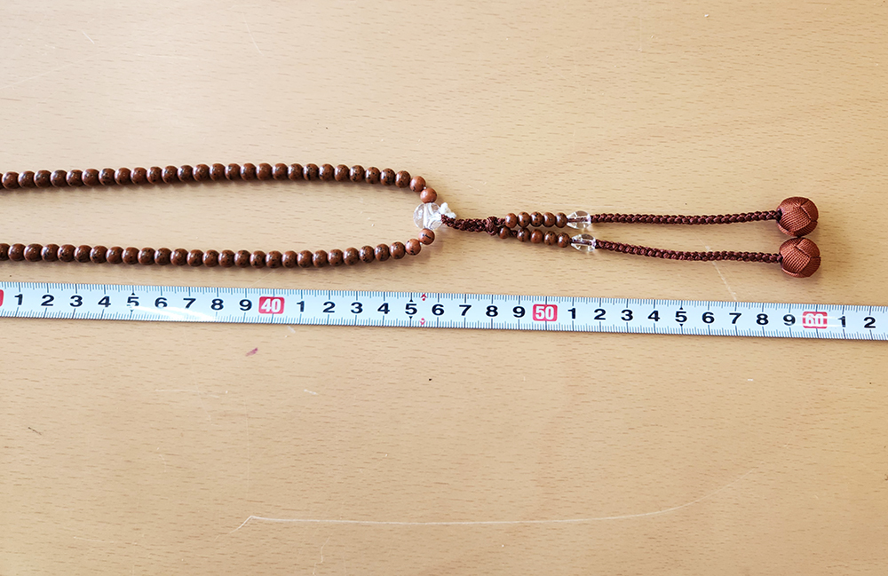 (14) 念珠 茶星月菩提樹 108玉 水晶入 僧侶仏教仏具寺院法衣袈裟装束数珠の画像9