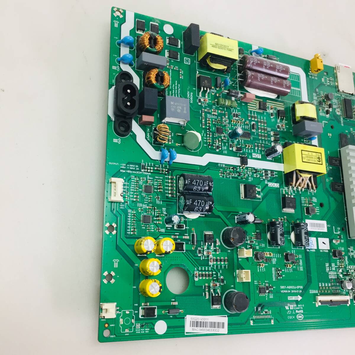 GREEN HOUSE 50型 液晶テレビ GH-TV50BG-BK メイン基板【動作品 GREEN HOUSE 50型 液晶テレビ GH-TV50BG-BK メイン基板【動作品