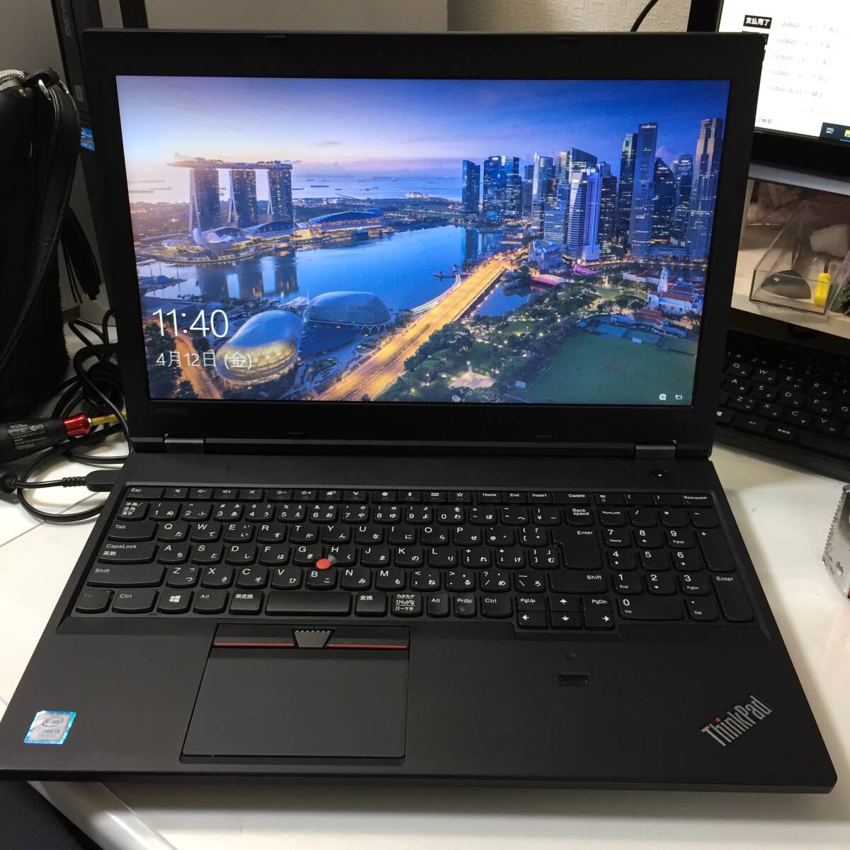 ★lenovo ThinkPad 20J8A00LJP/L570 ノートPC Core i3-7100U 2.40GHz 8GB:500GB［PC4]【リカバリ済/現状渡し】_画像10