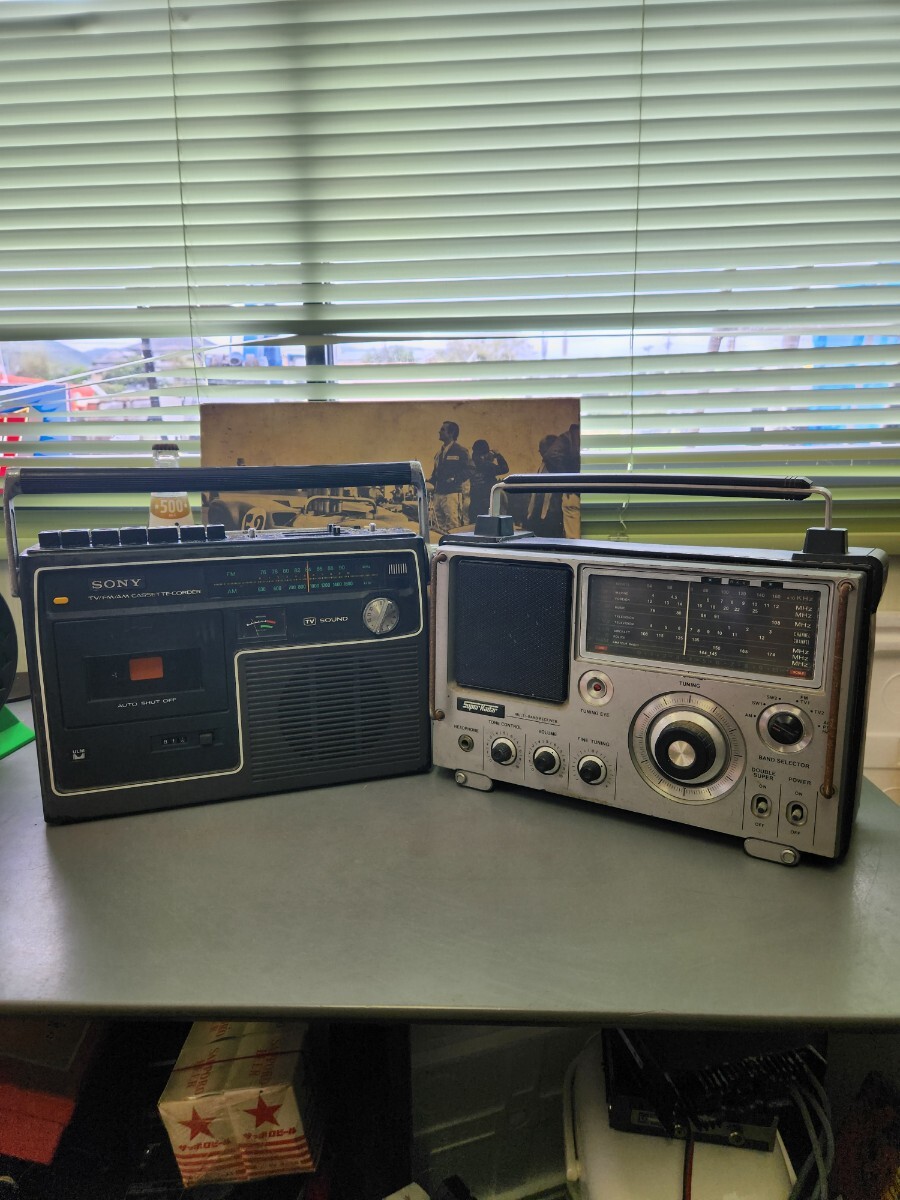 SuperRadar MDK8100DX SONY CF-1950 ラジカセ ラジオ ２台セット 即決の画像1