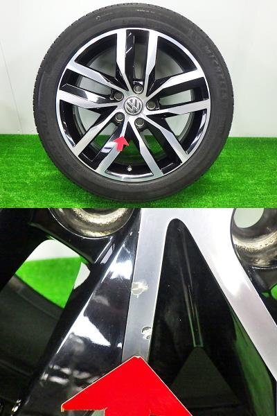 ☆VW ゴルフⅦ 純正 17インチタイヤ付 4本セット☆ 17X7J 5H-112 +49 225/45R17 ミシュラン ☆TH ★送料無料★ 241082の画像9