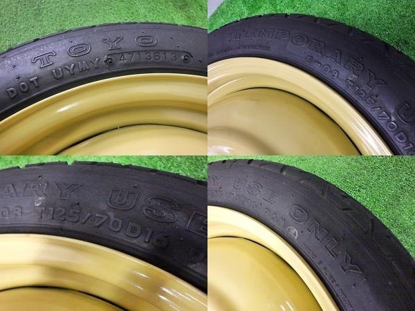 ☆ポルテ NCP141☆ 応急 スペアタイヤ・工具セット T125/70D16 16X4T 2013年製 未使用品 ジャッキ ☆TH ★送料無料★ 241072の画像5