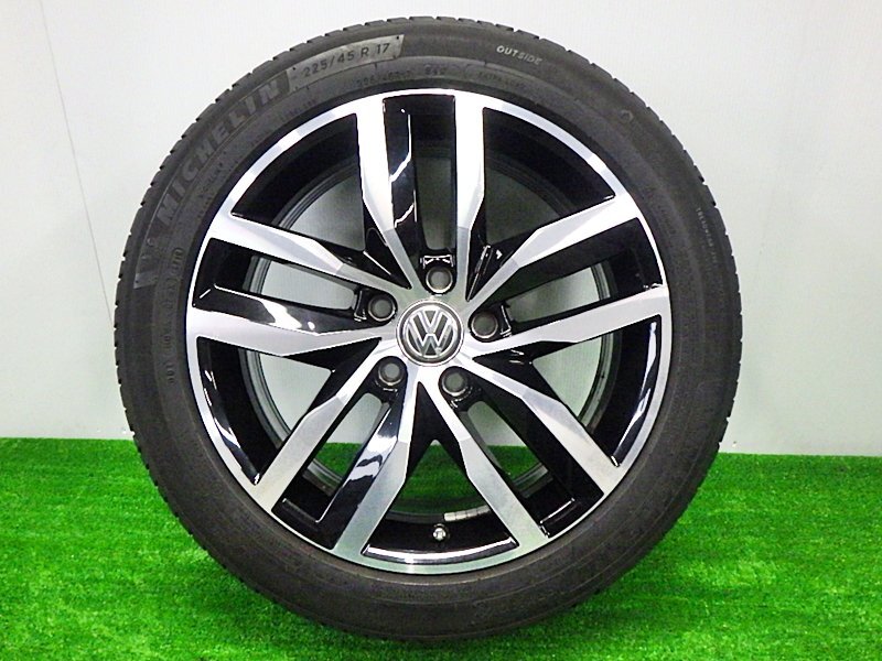 ☆VW ゴルフⅦ 純正 17インチタイヤ付 4本セット☆ 17X7J 5H-112 +49 225/45R17 ミシュラン ☆TH ★送料無料★ 241082の画像6