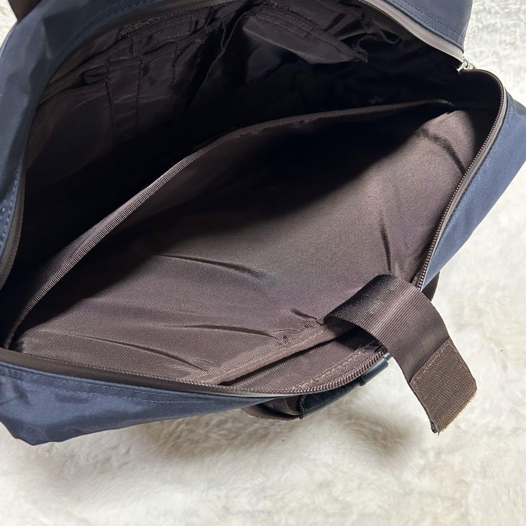 [ превосходный товар ] master-piece портфель большая сумка 3way Stream Logo кожа × нейлон темно-синий bai цвет сделано в Японии обычная цена 4.8 десять тысяч 