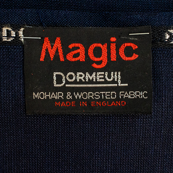 スーツ生地　ビンテージ　ドーメル　マジック【p5】　スーツ着分　濃紺無地Dormeuil Magic_画像6