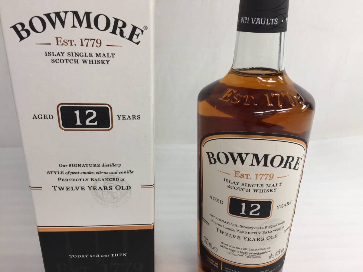  ■未開栓 BOWMORE ボウモア 12年 アイラ シングルモルト ウイスキー 700ml 40% 箱付■ の画像2