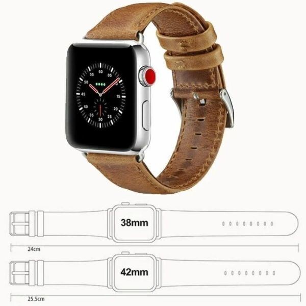 コンパチ Apple Watch 対応 バンド 本革レザーベルト アップルウォッチバンド apple watch series4/3/2/1 バンド ☆ブラック_画像8