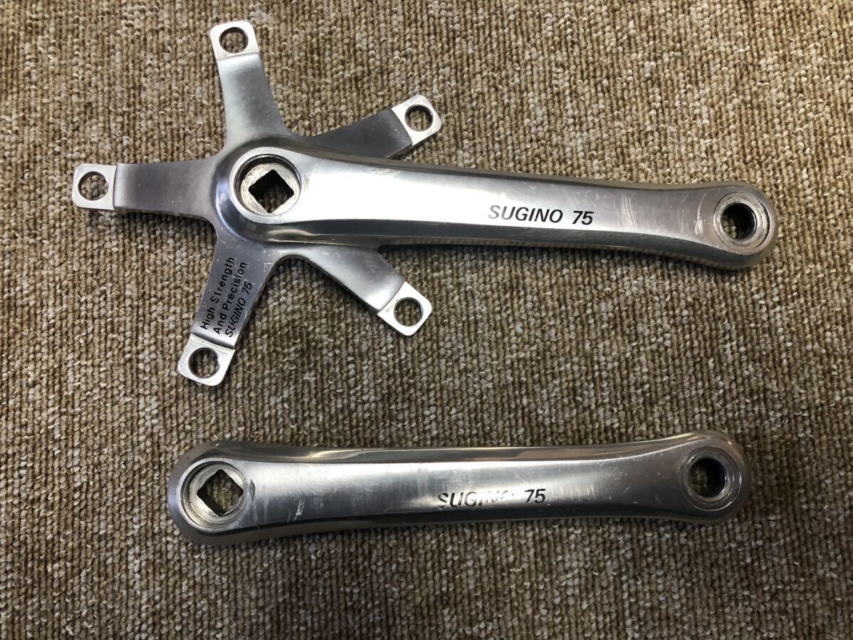 中古品 used SUGINO スギノ 75 ロードクランクのみ 長さ170㍉ PCD130 スクエアテーパー 検索用 SHIMANO DURA-ACE カンパ サンツアーの画像1