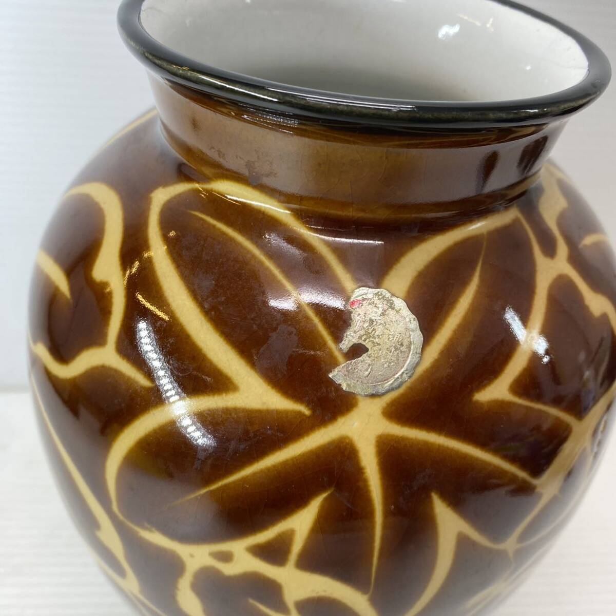 陶磁器 花瓶 花器 花入 花生 フラワーベース 焼物 壷 置物 インテリア 飾 現状品_画像3
