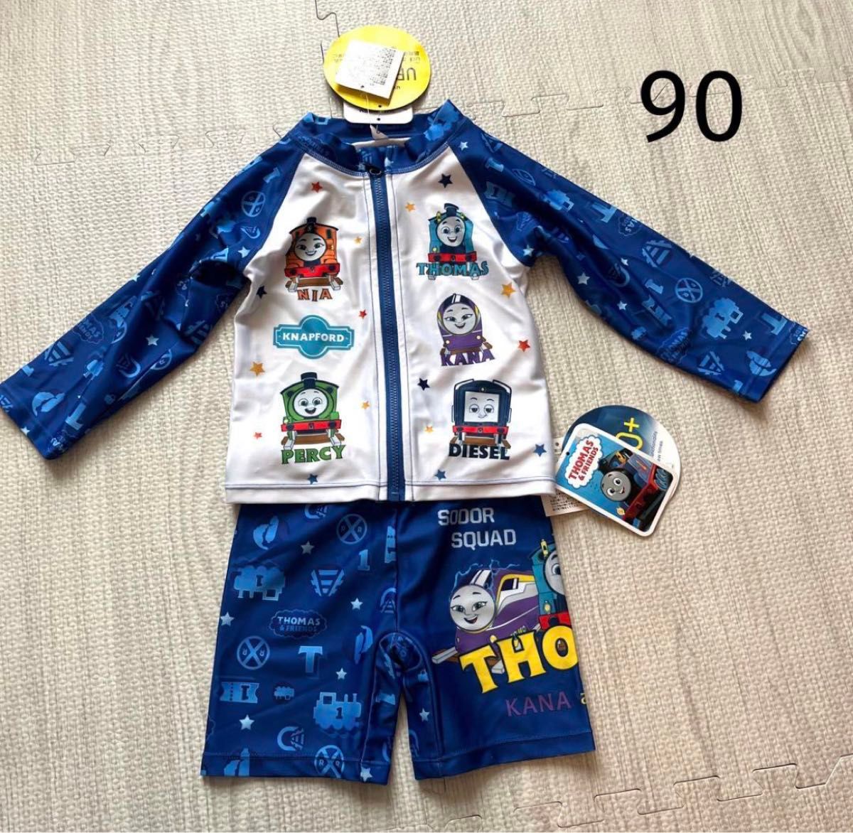 ✨入手困難✨ 現行 バーバリー キッズ トーマスベア 水着 ラッシュガード 男の子 トーマス 水着 新品 まとめ売り ラッシュガード 90