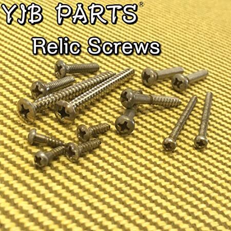 YJB PARTS Relic Screws レリックネジ シングルPU用(丸皿頭) ミリサイズ 6本入り (メール便対応)_画像5
