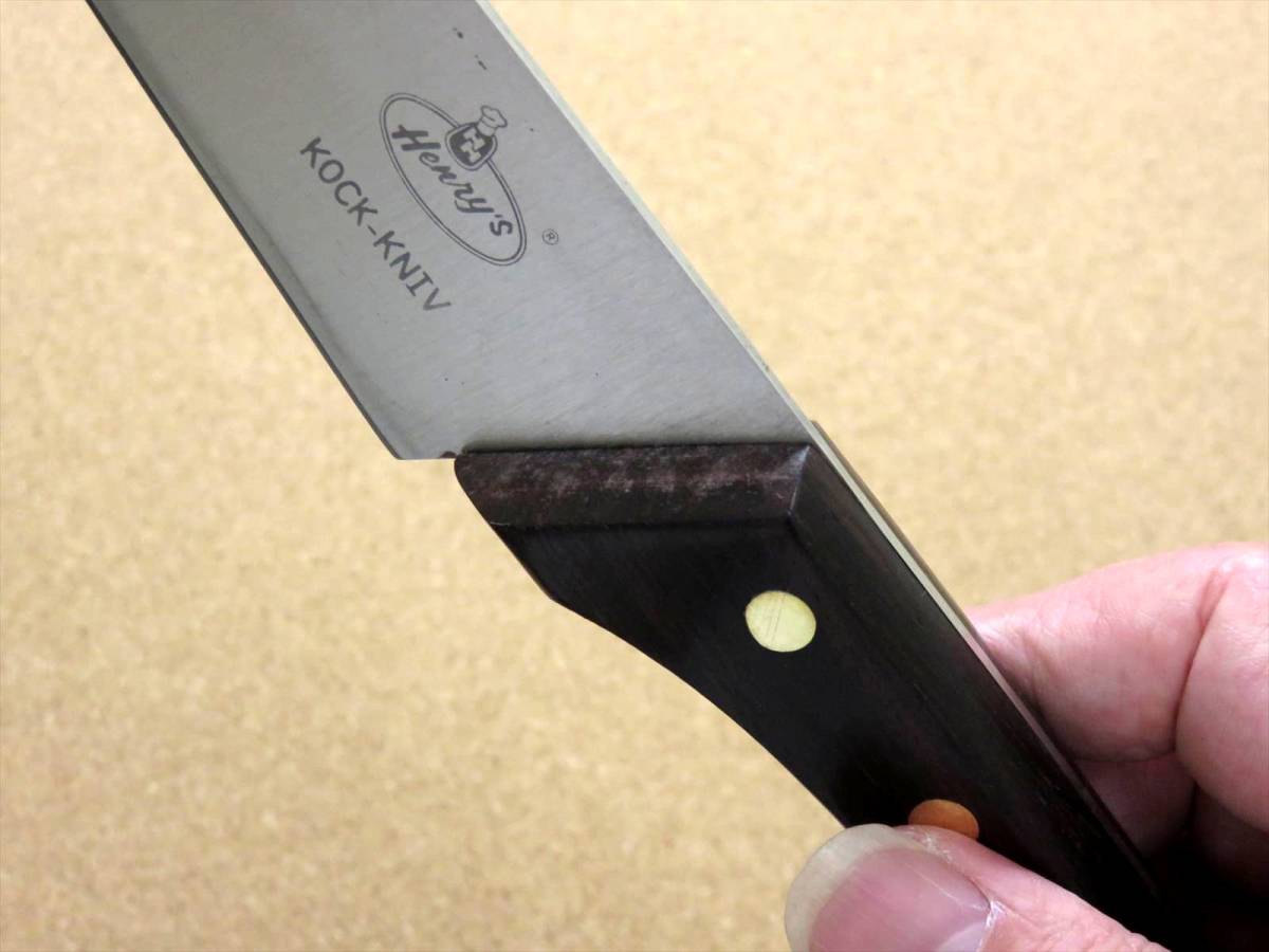関の刃物 カービングナイフ 21.5cm (215mm) VIKING バイキング モリブデン バーベキュー 肉切包丁 両刃包丁 日本製 在庫処分品の画像7