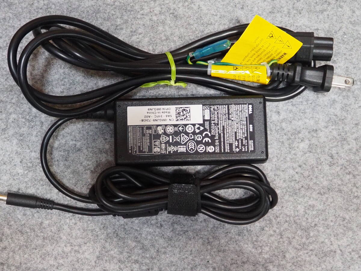 中古 ACアダプター DELL LA65NS2-01 19.5V 3.34A 65W 丸ピン4.5x3.0mm A129-31FC-A02の画像1