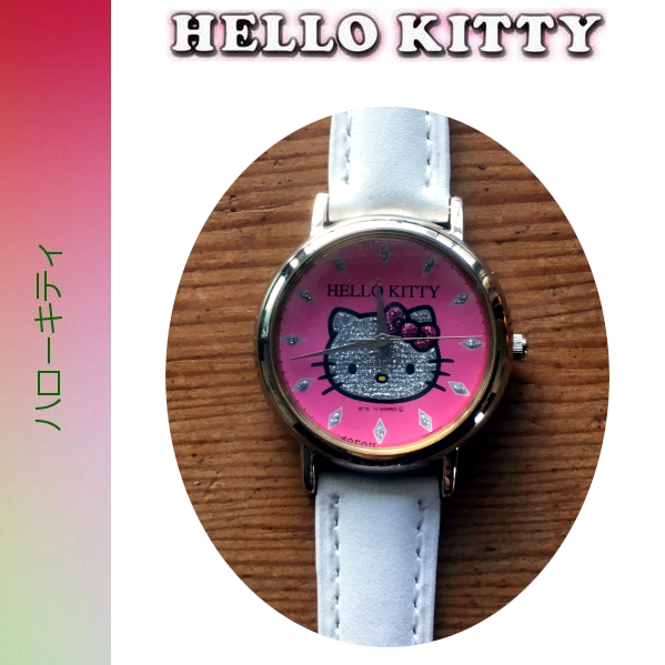 HELLO KITTY Hello Kitty CITIZEN JAPAN заменен ремень для инструмент . подарок 0009n021