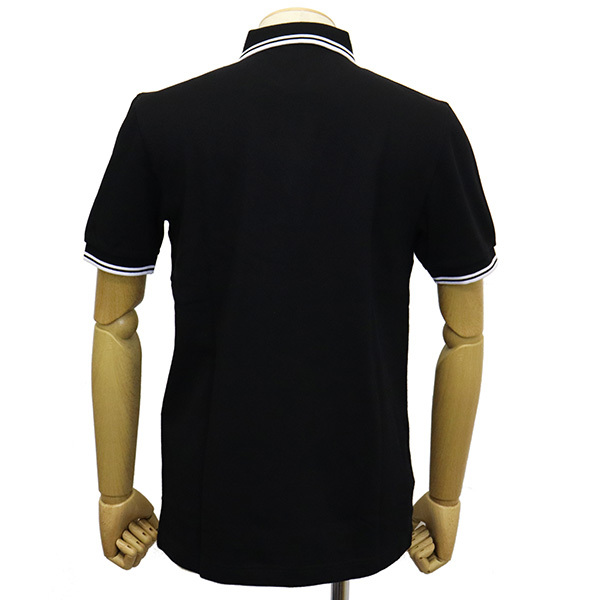 FRED PERRY ( Fred Perry ) M3600 TWIN TIPPED FRED PERRY SHIRT tip line polo-shirt FP495 350BLACKxWHITExWHITE XS