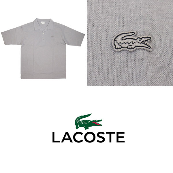 LACOSTE(ラコステ) DH004J-99 半袖 鹿の子地ポロシャツ 日本製 70Vホワイト LC354 5-L_LACOSTE(ラコステ)正規取扱店THREEWOOD(ス