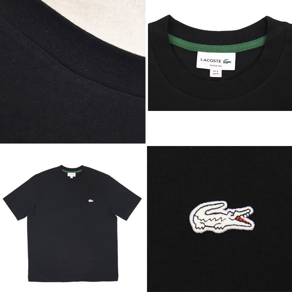 LACOSTE(ラコステ) TH4705 バックプリント ベーシック Tシャツ 031ブラック LC371 5-L_LACOSTE(ラコステ)正規取扱店THREEWOOD(ス