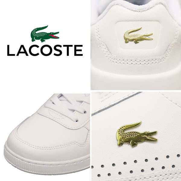 LACOSTE(ラコステ) WMS SFA0060 LINESHOT ラインショット 223 4 SFA レディース スニーカー 216ホワイトxゴールド LC349 UK4-約23.5cm_LACOSTE(ラコステ)正規取扱店THREEWOOD(ス