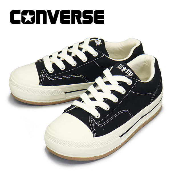 CONVERSE (コンバース) 31310760 オールスター R ボーダースター OX ブラック CV104 US4.5-23.5cm_CONVERSE