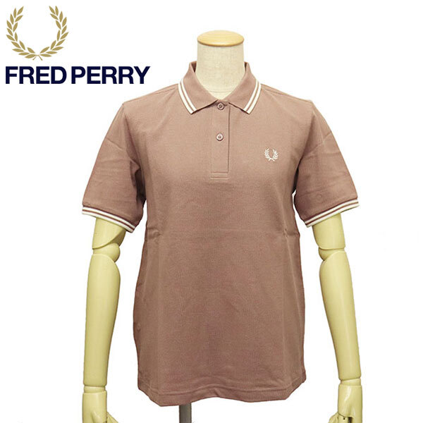 FRED PERRY (フレッドペリー) G3600 TWIN TIPPED FRED PERRY SHIRT ティップライン ポロシャツ レディース FP534 U79DARKPINK 8_FREDPERRY