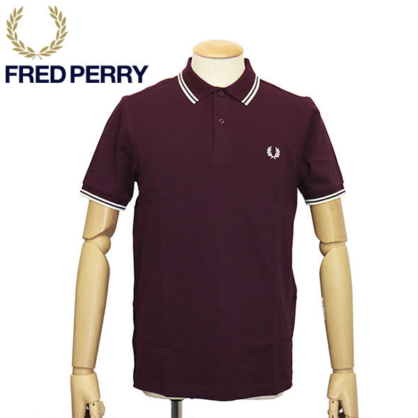FRED PERRY (フレッドペリー) M3600 TWIN TIPPED FRED PERRY SHIRT ティップライン ポロシャツ FP536 597OXBLOOD XS_FREDPERRY