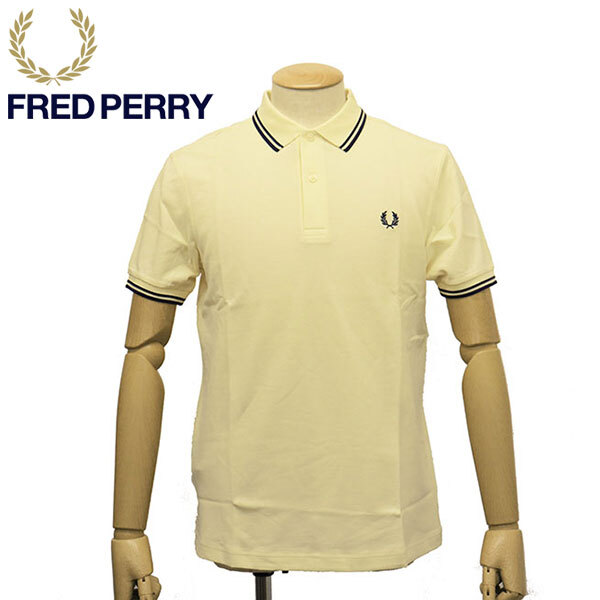 FRED PERRY (フレッドペリー) M3600 TWIN TIPPED FRED PERRY SHIRT ティップライン ポロシャツ FP536 U99ICE CREAM / NAVY / NAVY L_FREDPERRY