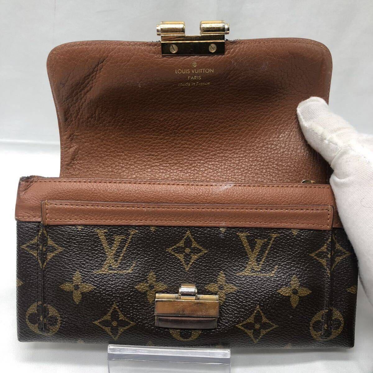 LOUIS VUITTON モノグラム ポルトフォイユ エリゼ M60412/SP4112 長財布 箱有 保存袋有 汚れキズ有 角スレ有 YS I8K4_画像7