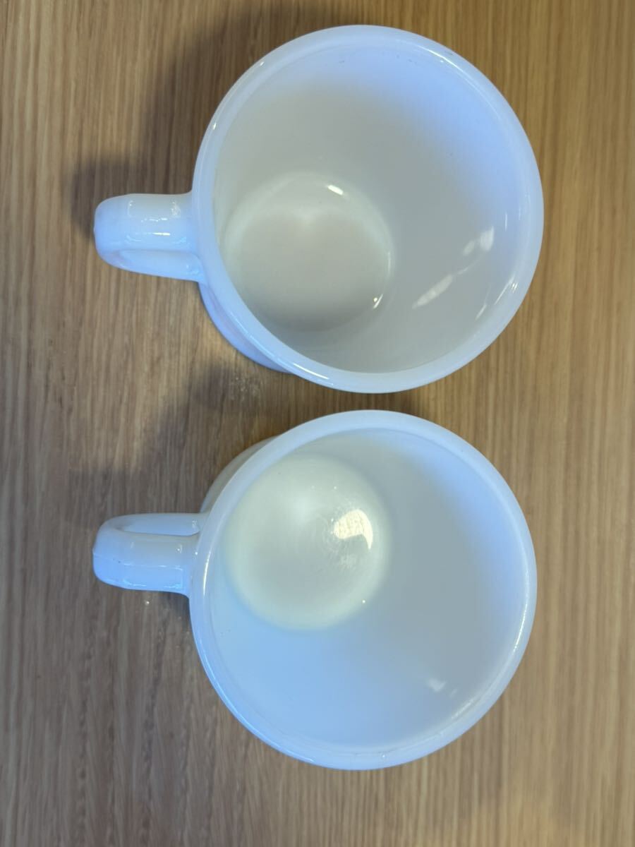 ファイヤーキング マグカップ Ｄハンドル 耐熱 ミルクガラス コーヒー アメリカ製 ビンテージ アンティーク マグカップ レトロ セットの画像5