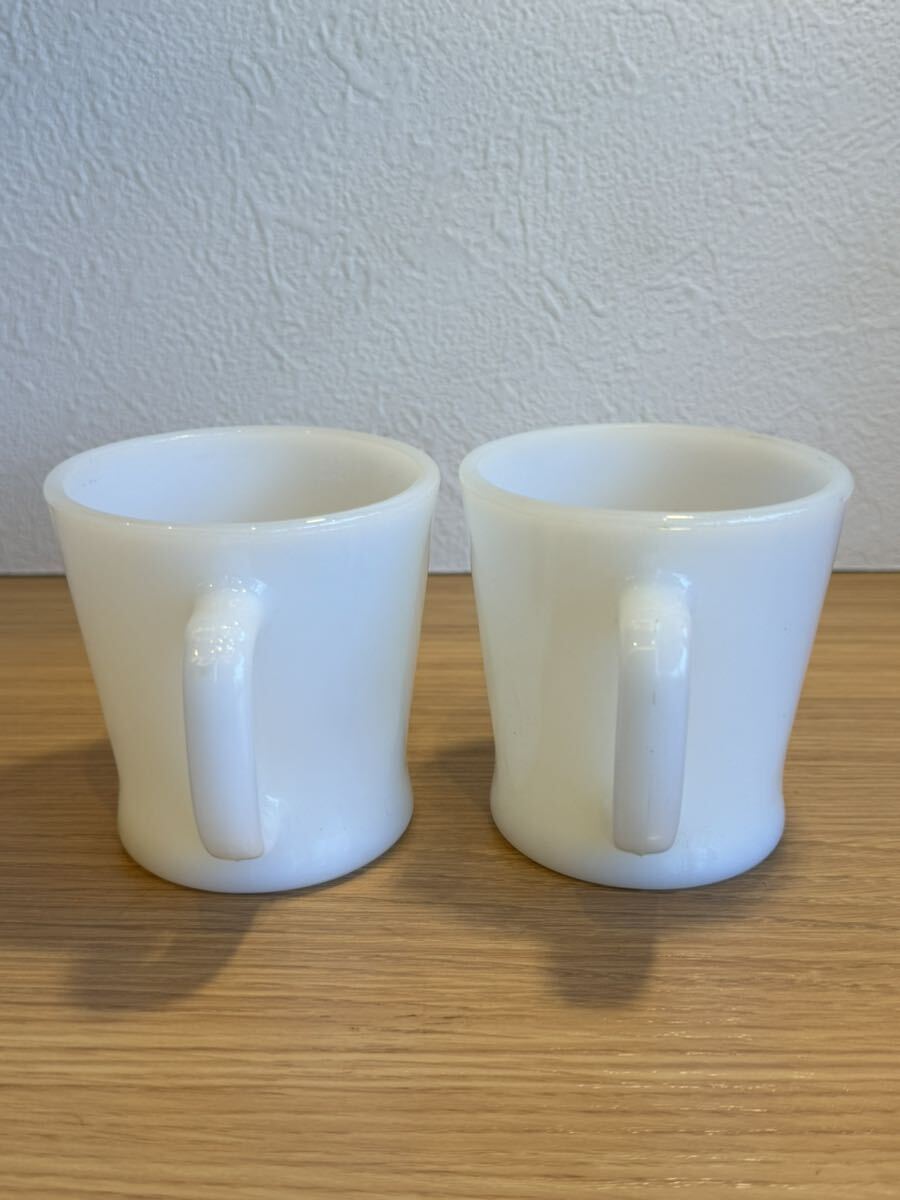 ファイヤーキング マグカップ Ｄハンドル 耐熱 ミルクガラス コーヒー アメリカ製 ビンテージ アンティーク マグカップ レトロ セットの画像4