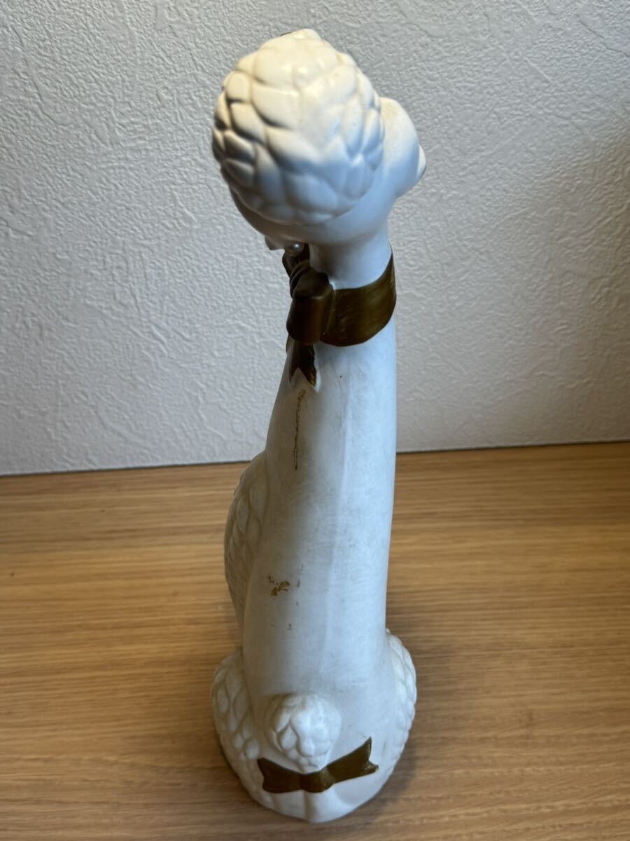 アンティーク プードル 陶器人形 置物 陶器 昭和 レトロ 雑貨 オブジェ 犬 ビンテージ の画像5