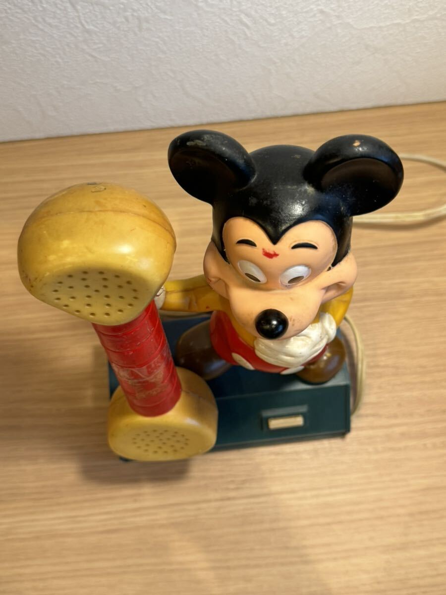 ミッキー 電話機 1977年 ビンテージ アンティーク レトロ USA 雑貨 ディズニー オブジェ インテリア アメトイ 電話 ミッキーマウスの画像2