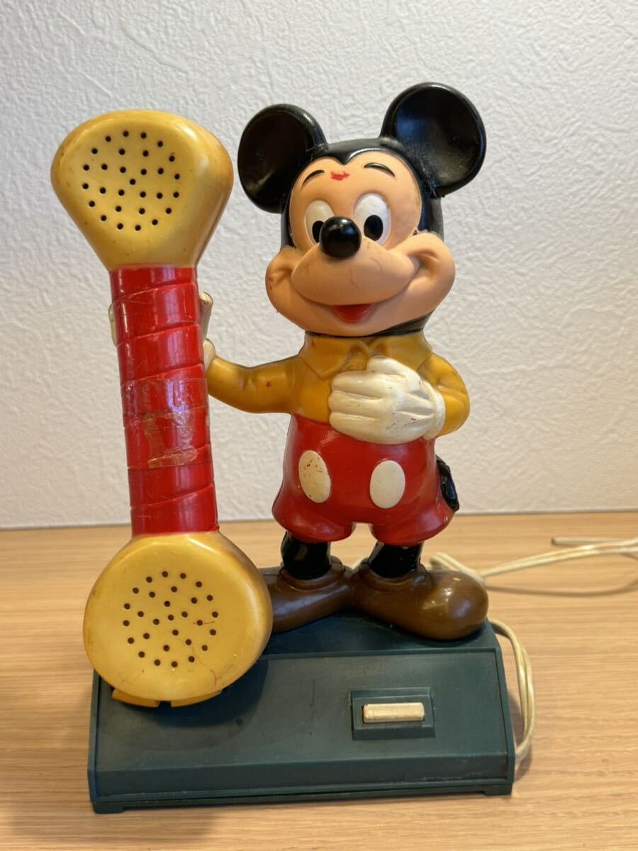 ミッキー 電話機 1977年 ビンテージ アンティーク レトロ USA 雑貨 ディズニー オブジェ インテリア アメトイ 電話 ミッキーマウスの画像1