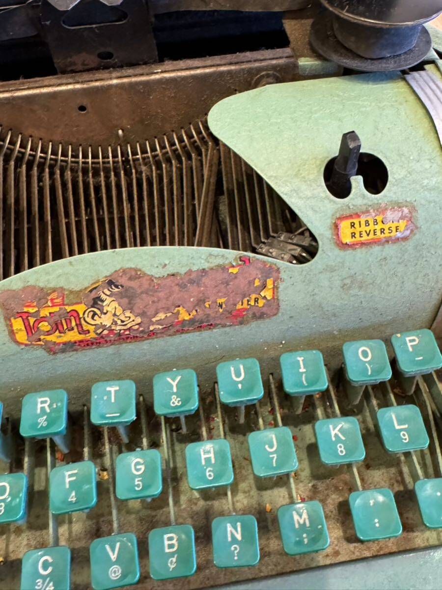 昭和 レトロ Tom Thumb タイプライター 1950年代 アンティーク トイ 子供用 玩具 ビンテージ ブリキ オブジェ インテリア 雑貨 USA _画像3