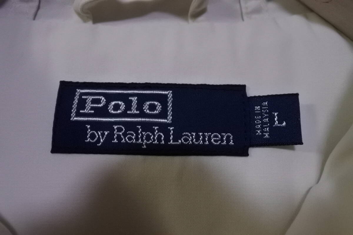 90's Polo by Ralph Lauren Cotton Jacket size L ポロ ラルフローレン コットンジャケット ホワイト マレーシア製_画像4