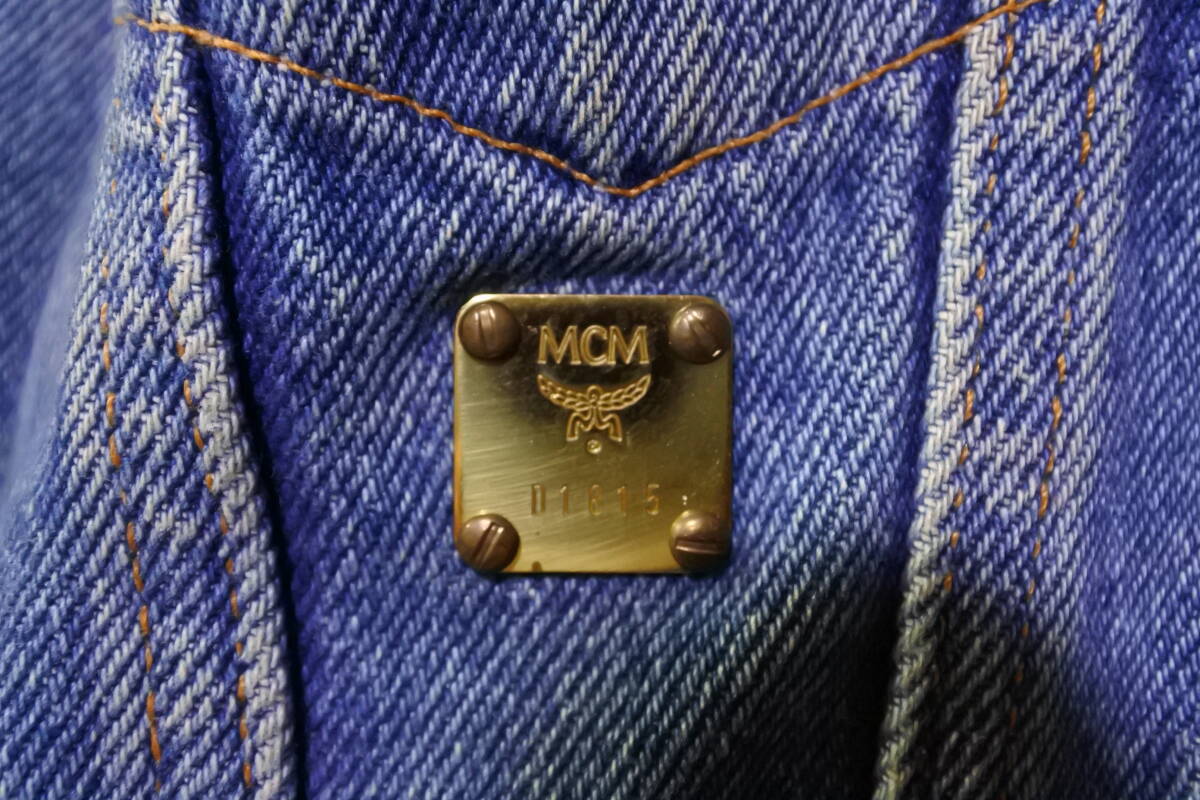 80's MCM Vintage Denim Jacket size L エムシーエム デニムジャケット 金ボタン ビンテージ_画像8