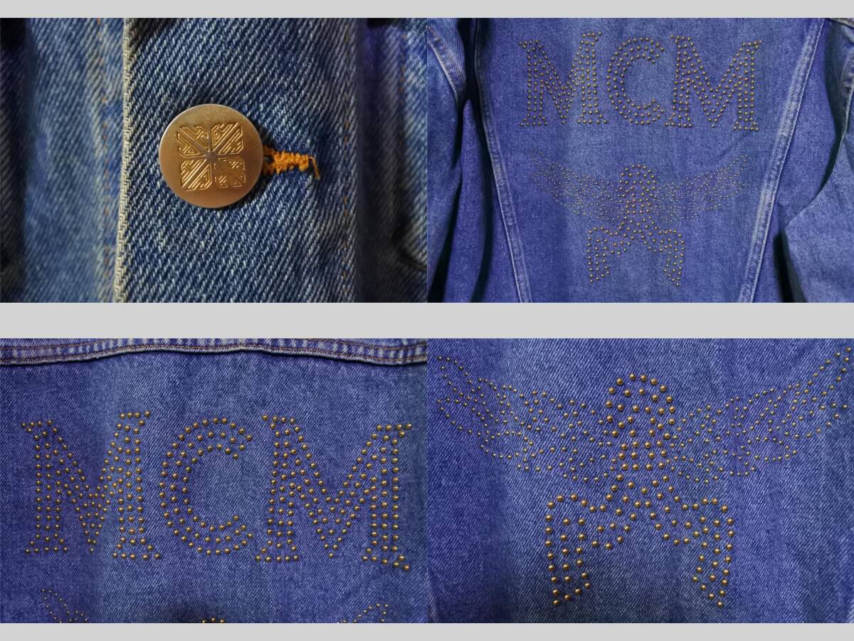 80's MCM Vintage Denim Jacket size L エムシーエム デニムジャケット 金ボタン ビンテージ_画像9