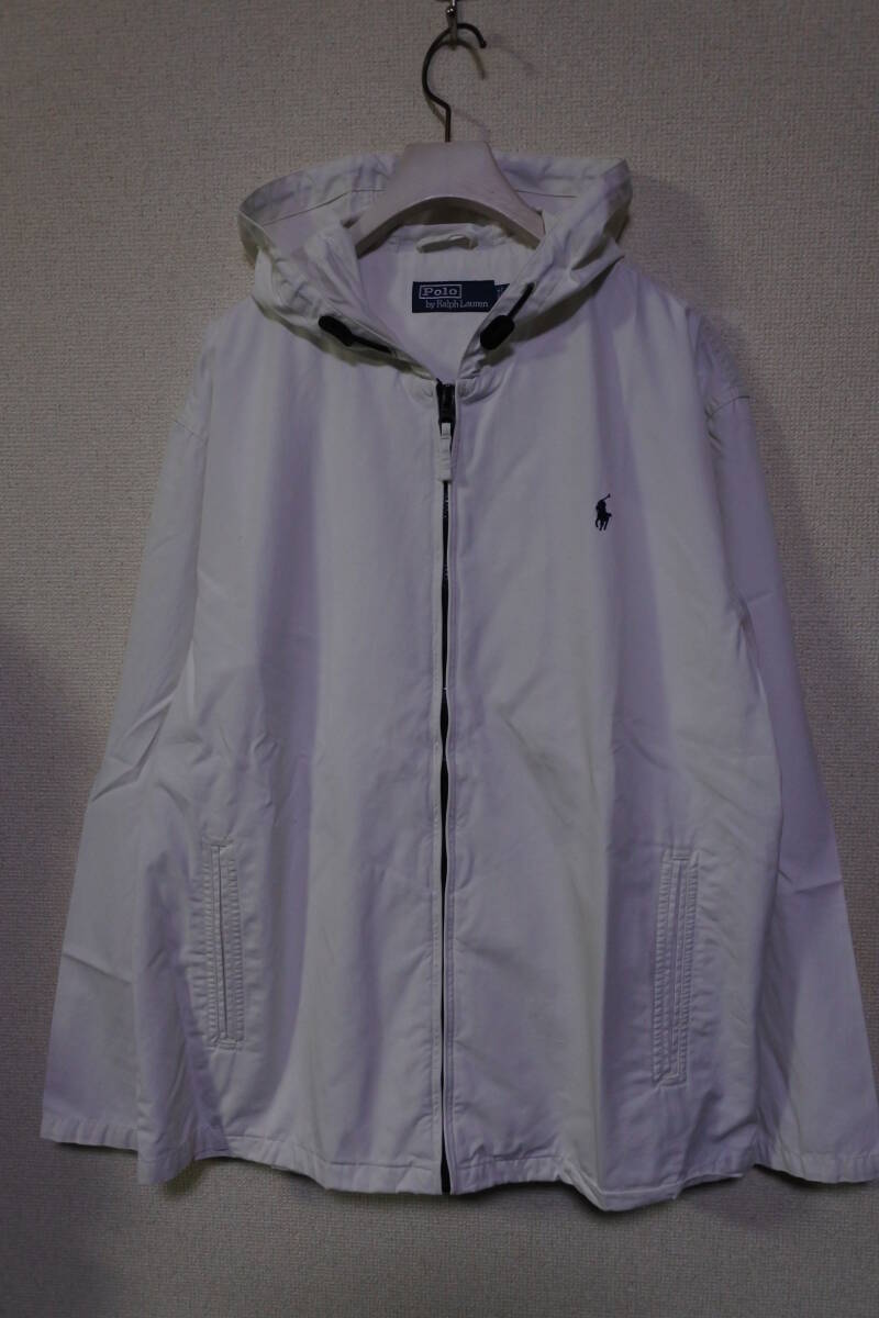 90's Polo by Ralph Lauren Cotton Jacket size L ポロ ラルフローレン コットンジャケット ホワイト マレーシア製_画像1