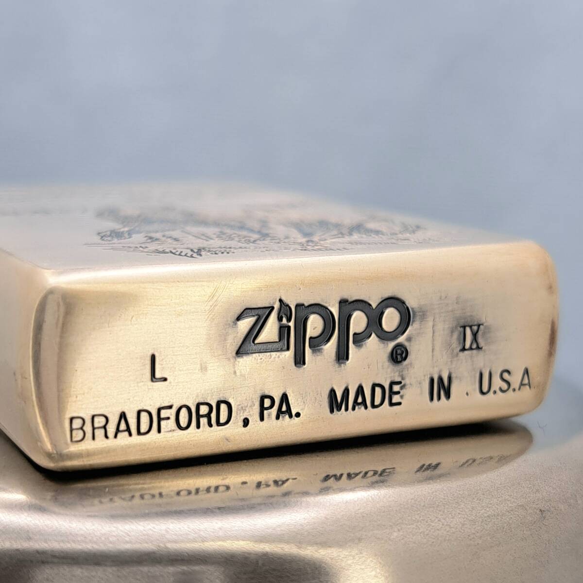 1000円～ zippo 未使用 北海道特別限定品 HOKKAIDO LIMITED EDITION №0548 羆 熊 ベアーズ 1993年製 シルバー ジッポー 特製木箱 021の画像10