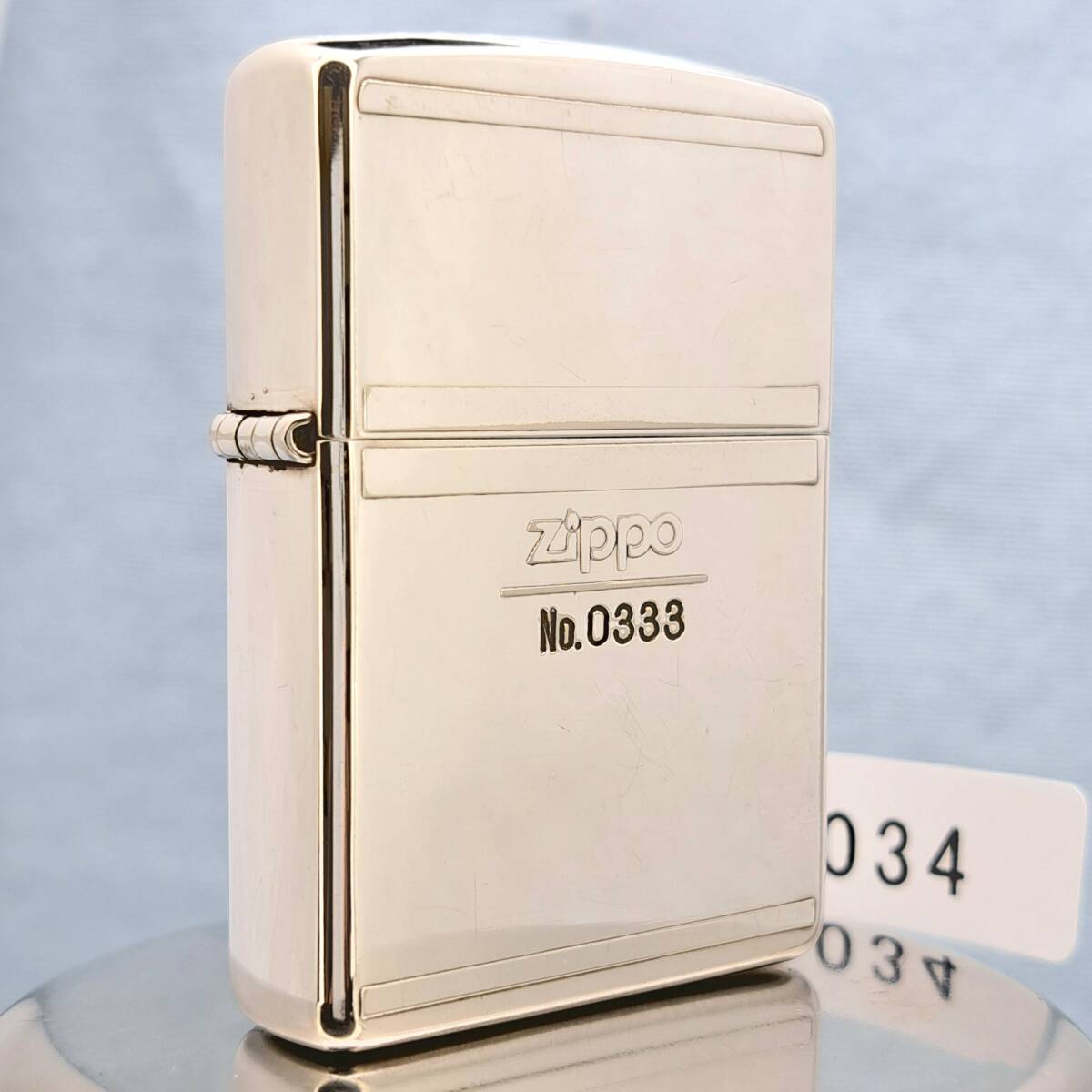 1000円～ zippo 美品 LIMITED EDITION №0333 限定品 ラッキーナンバー ゾロ目 シルバー SILVER color ジッポー オイルライター USA 0034_画像1