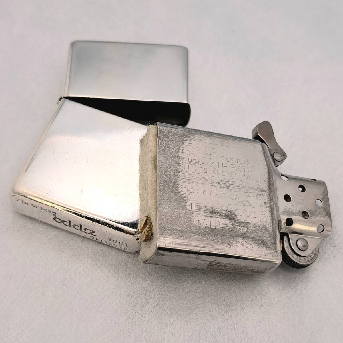 1000円～ ZIPPO 美品 STERLING SILVER スターリングシルバー 1996年製 純銀 ジッポー zippo オイルライター USA ZC72の画像6