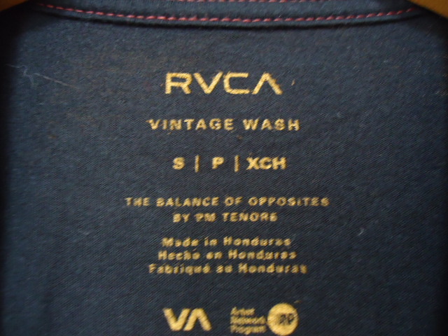 即決　ハワイ　RVCA　Ｔシャツ　黒色　Ｓ　ハワイ諸島柄_画像3