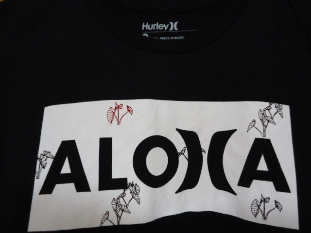 即決　ハワイ　Hurley　ハーレー　Ｔシャツ　黒色　レディース　Ｓ　ALOHA_画像6