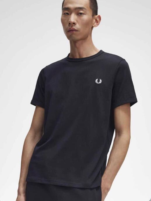 FRED PERRY Fred Perry M3519 RINGER T-SHIRT Lynn ga- T-shirt M black 