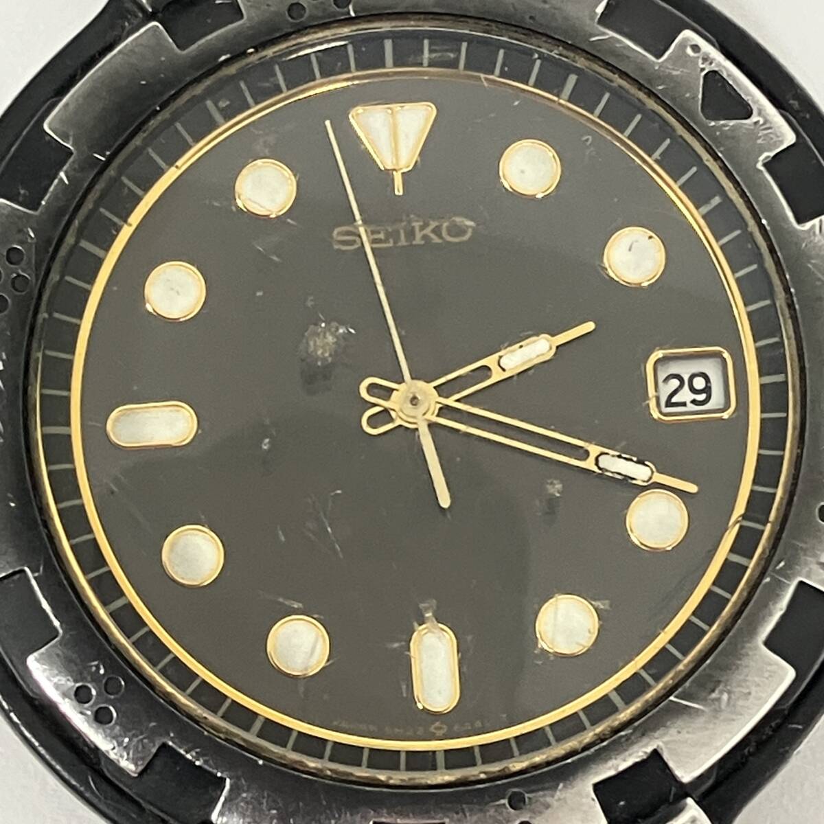 【SEIKO/セイコー】5H22-6A30 GIUGIARO DESIGN/ジウジアーロデザイン クォーツ 腕時計★の画像10