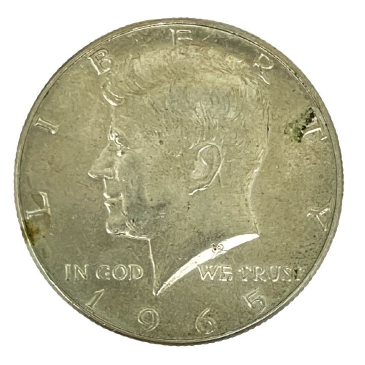 アメリカ ハーフダラー/50セント 銀貨 1965年 ケネディSV400★6262の画像1