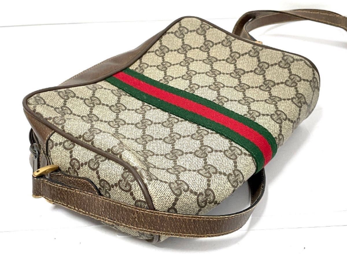 GUCCI グッチ　オールドグッチ　ショルダーバッグ　カバン　レザー　シェリーライン　GGスプリーム ヴィンテージ バッグ